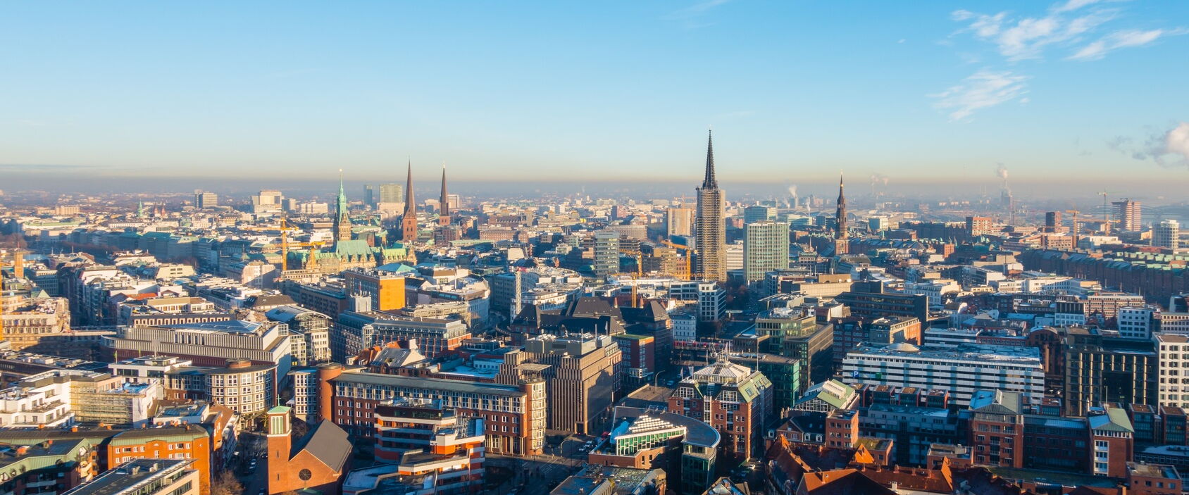 Ansicht von Hamburg von Oben